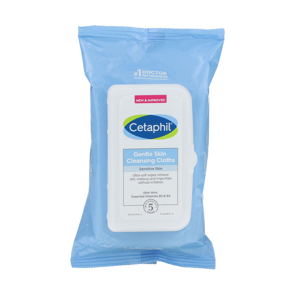 Cetaphil, Gentle Skin Cleansing Cloths, Fragrance Free, 25 Cloths